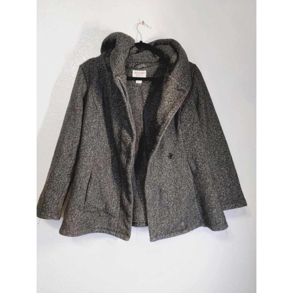 Mossimo Supply Co Women Gray Marled Knit Pea Coat Shawl Collar Jacket Small (59) - Picture 3 of 8